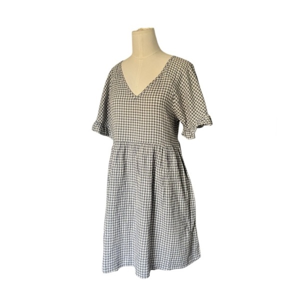 Madewell  Ruffle-Sleeve Babydoll Dress in Seersucker Gingham - Picture 8 of 9